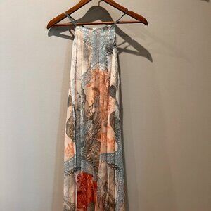 Anthropologie Moulinette Soeurs Silk Dress with Sea Print, Size M